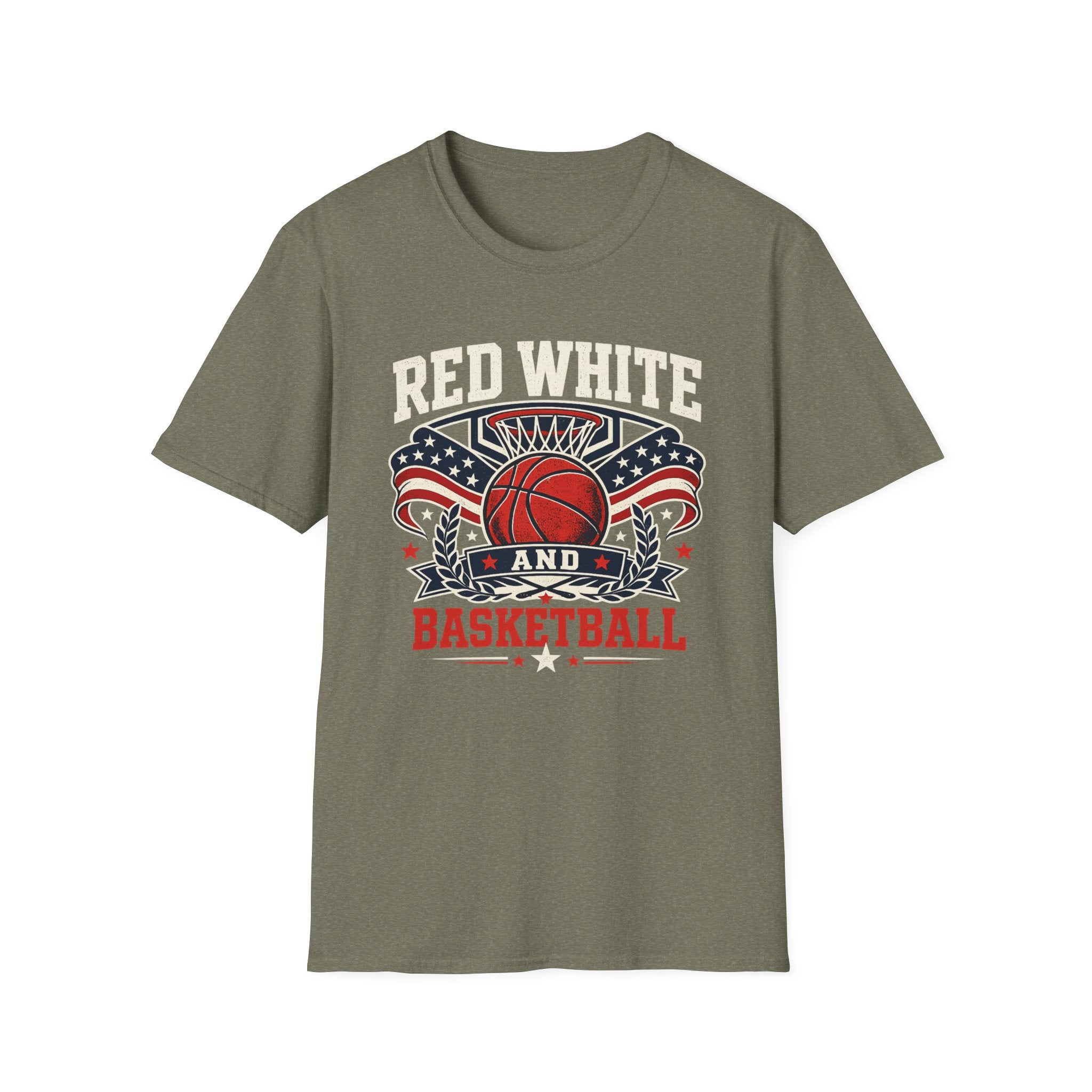 Red White And Basketball T-Shirt