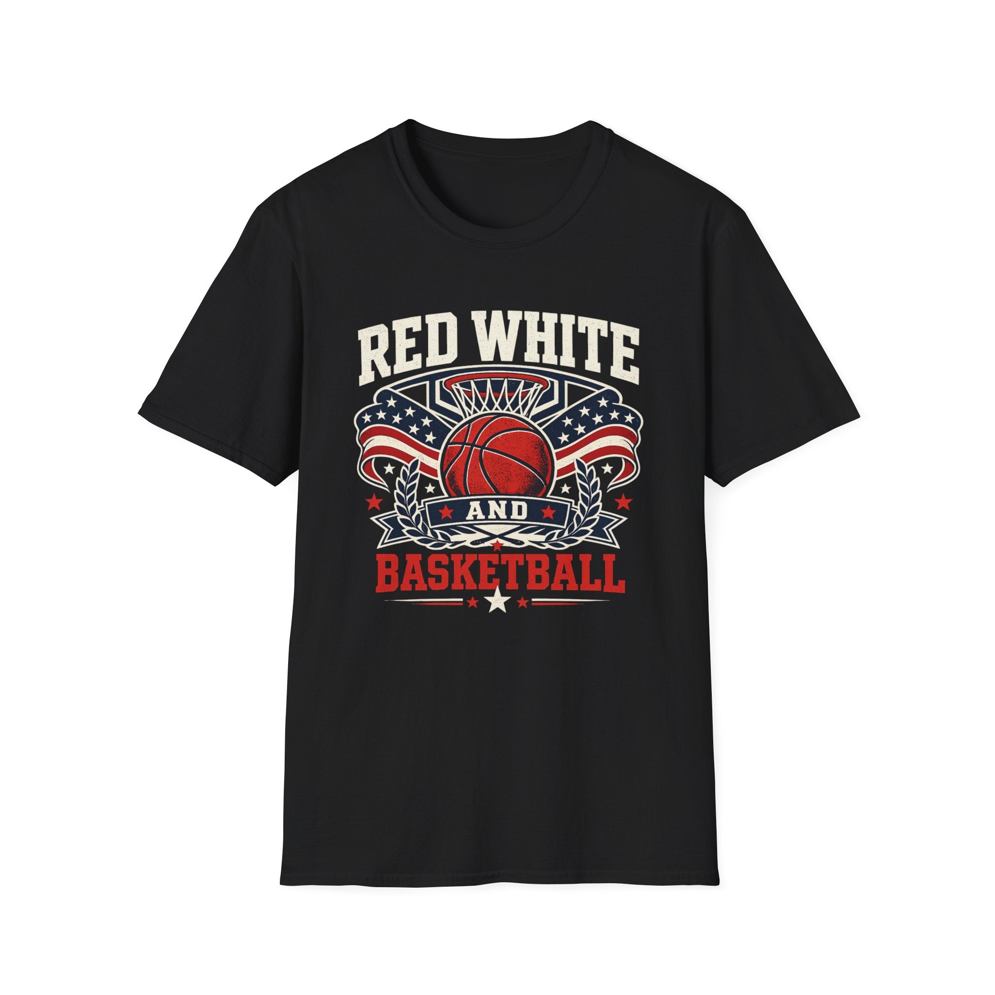 Red White And Basketball T-Shirt
