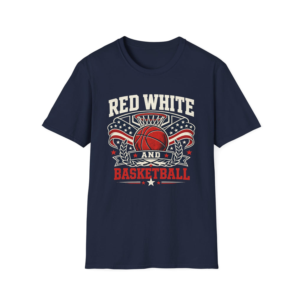 Red White And Basketball T-Shirt
