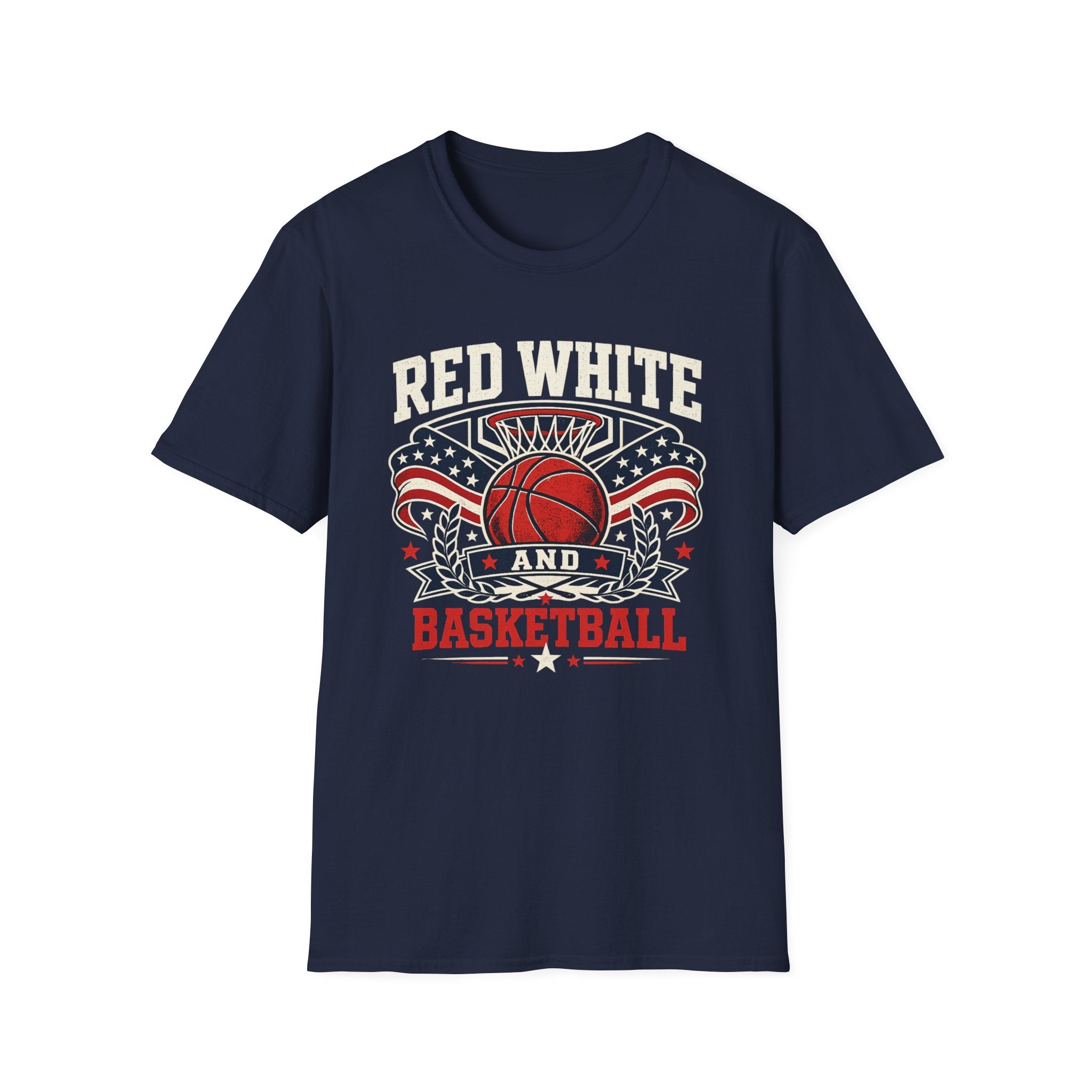 Red White And Basketball T-Shirt
