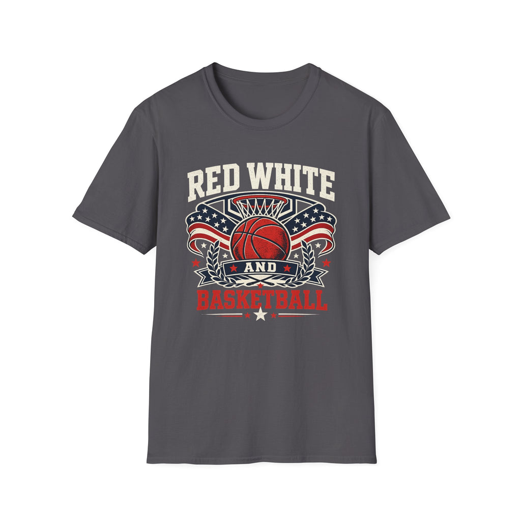 Red White And Basketball T-Shirt