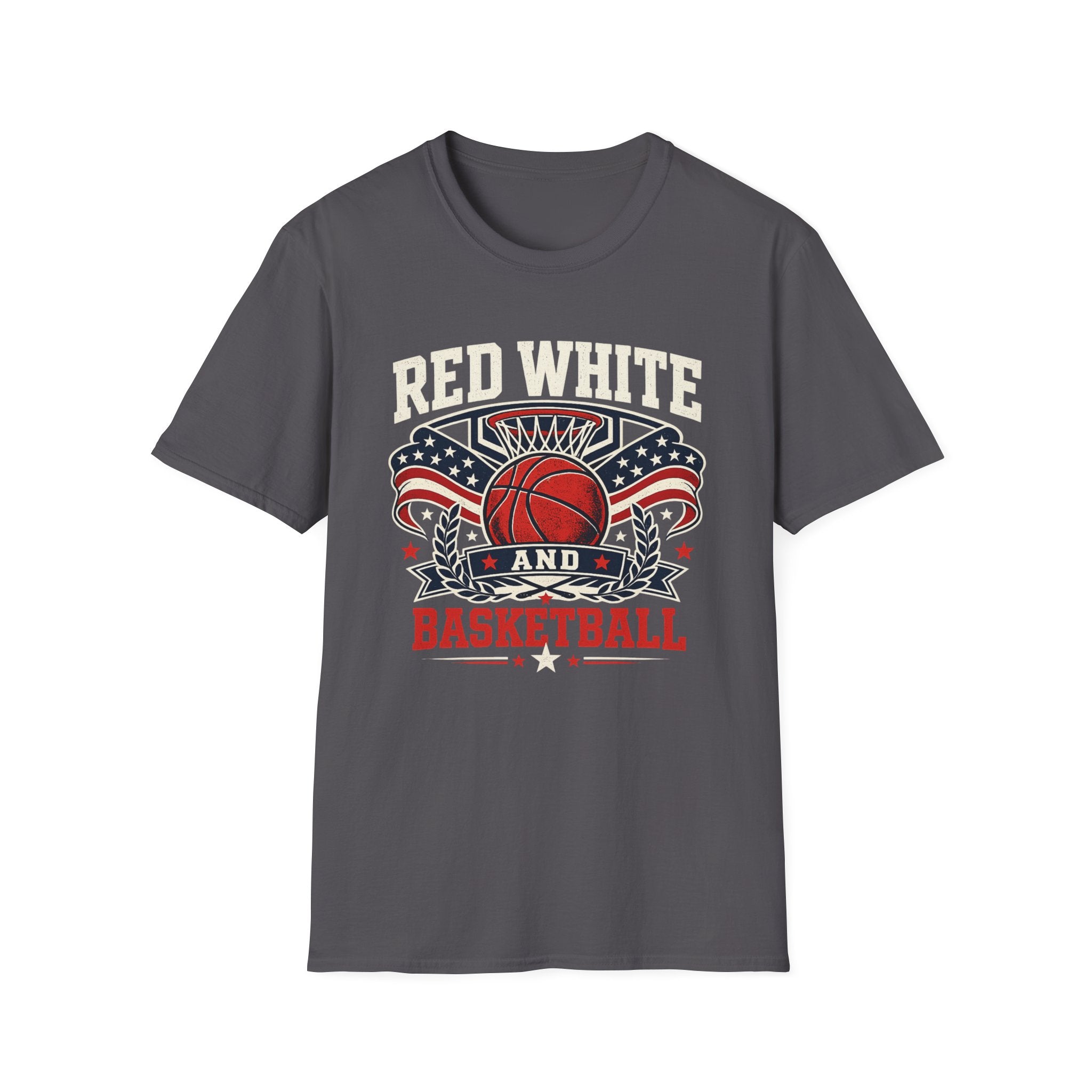 Red White And Basketball T-Shirt