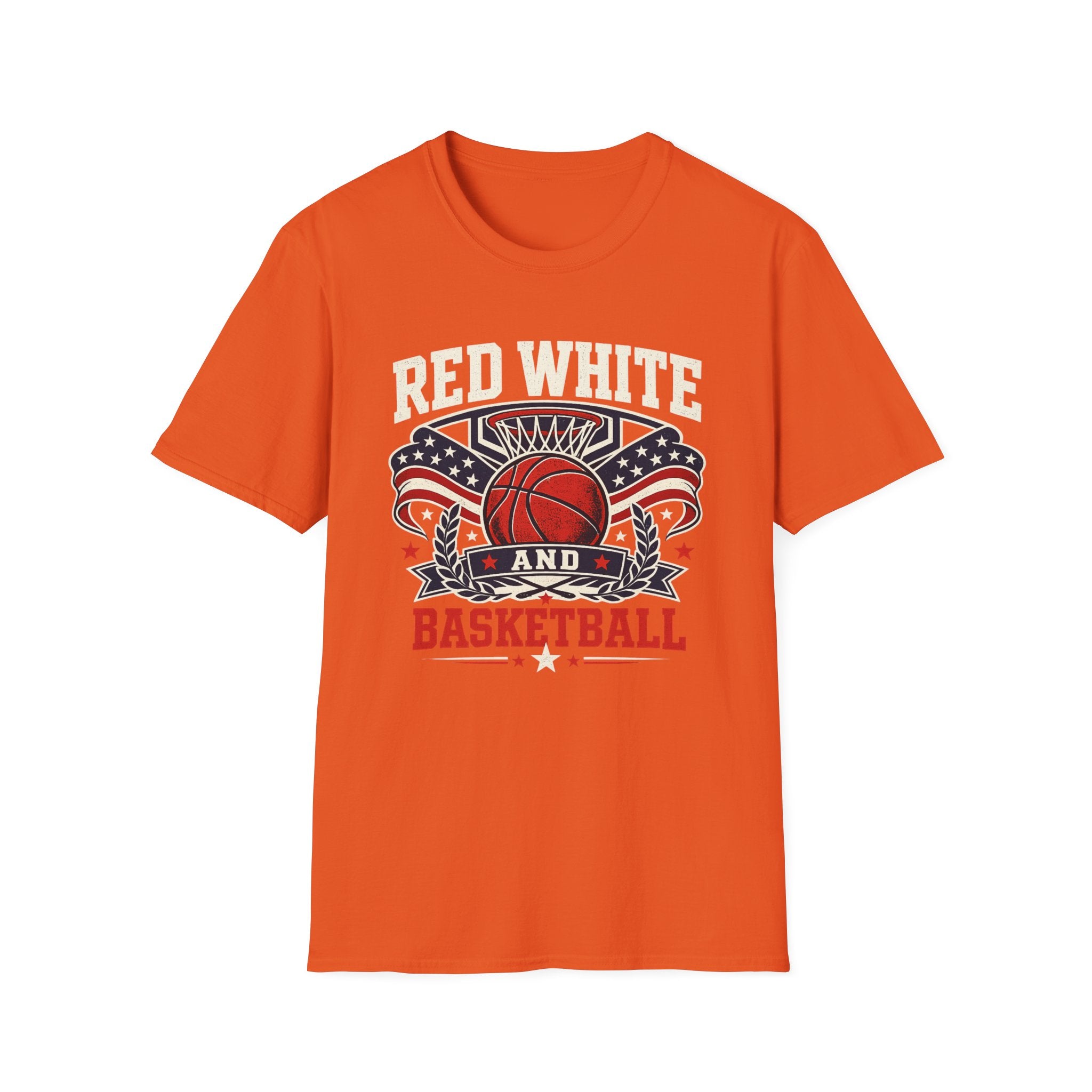Red White And Basketball T-Shirt